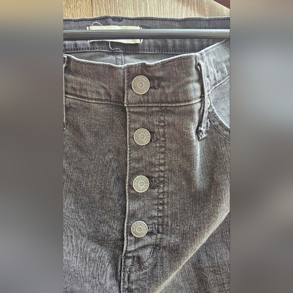 Madewell Button Fly Charcoal Denim Jeans - Picture 2 of 6